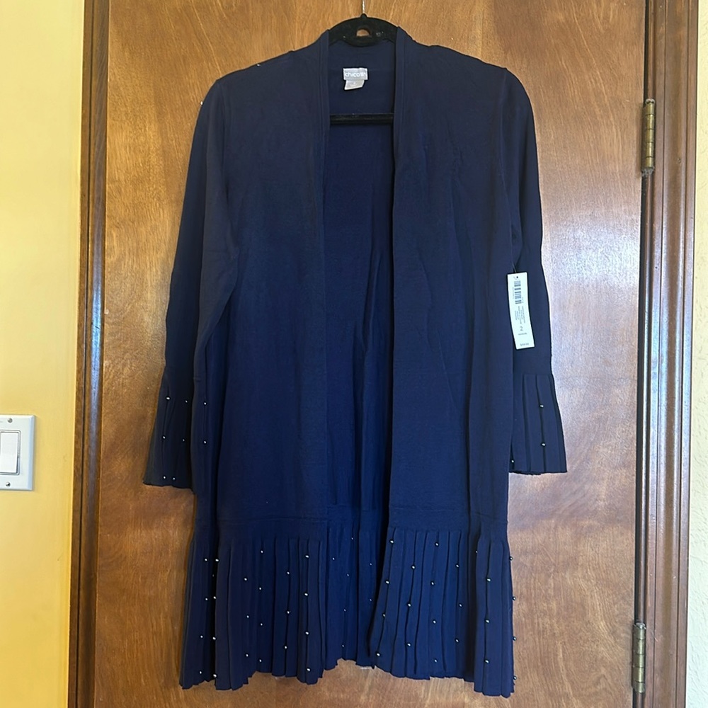 Beautiful Chico’s in Pearl Cardigan Sweater - New with Tag — Size 2